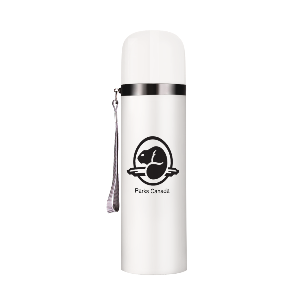 Parks Canada Drinkware White Stainless Steel Portable Vacuum Bottle12oz