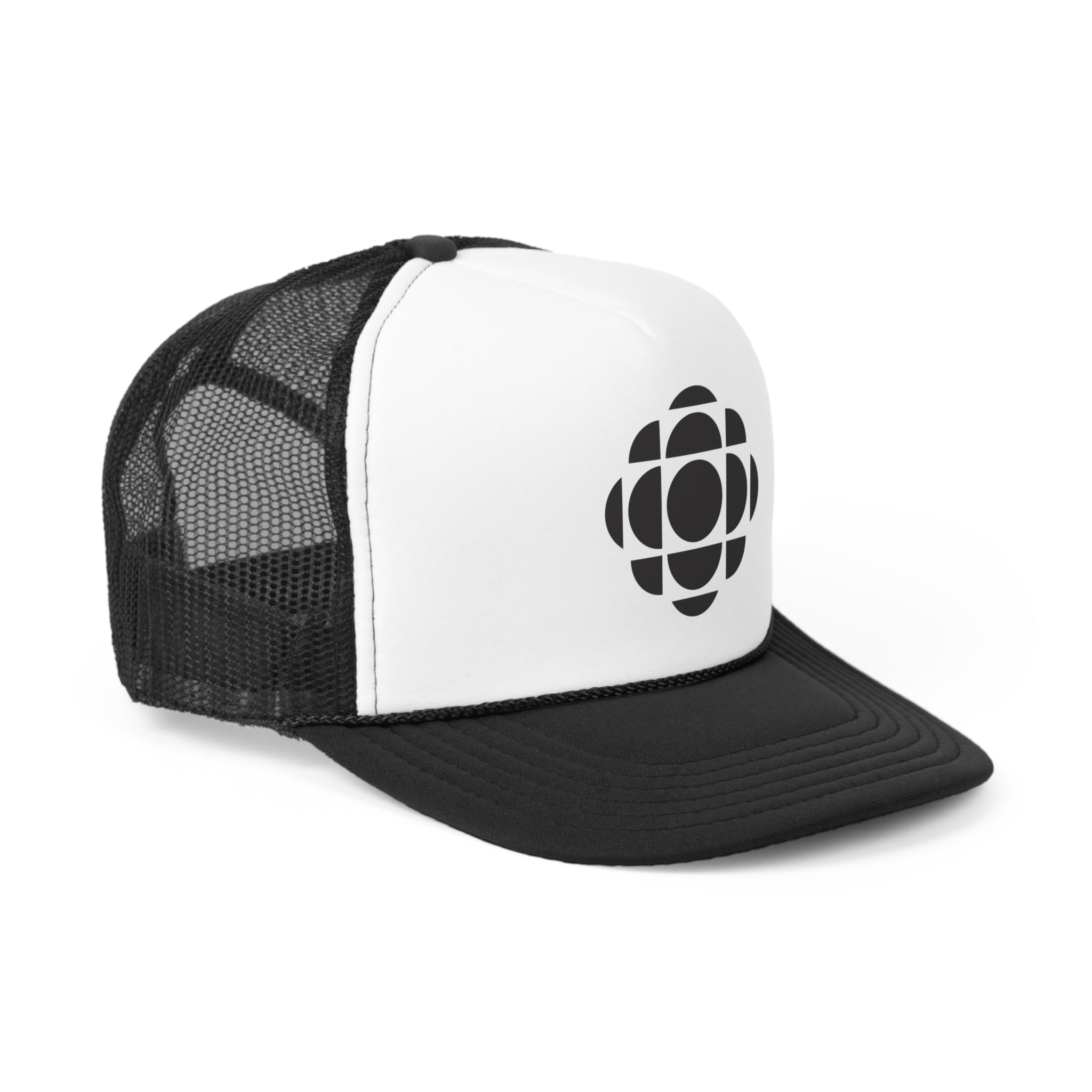 CBC Black Gem Logo Trucker Cap, Canadian Nostalgia, Officially Licensed CBC Trucker Hat