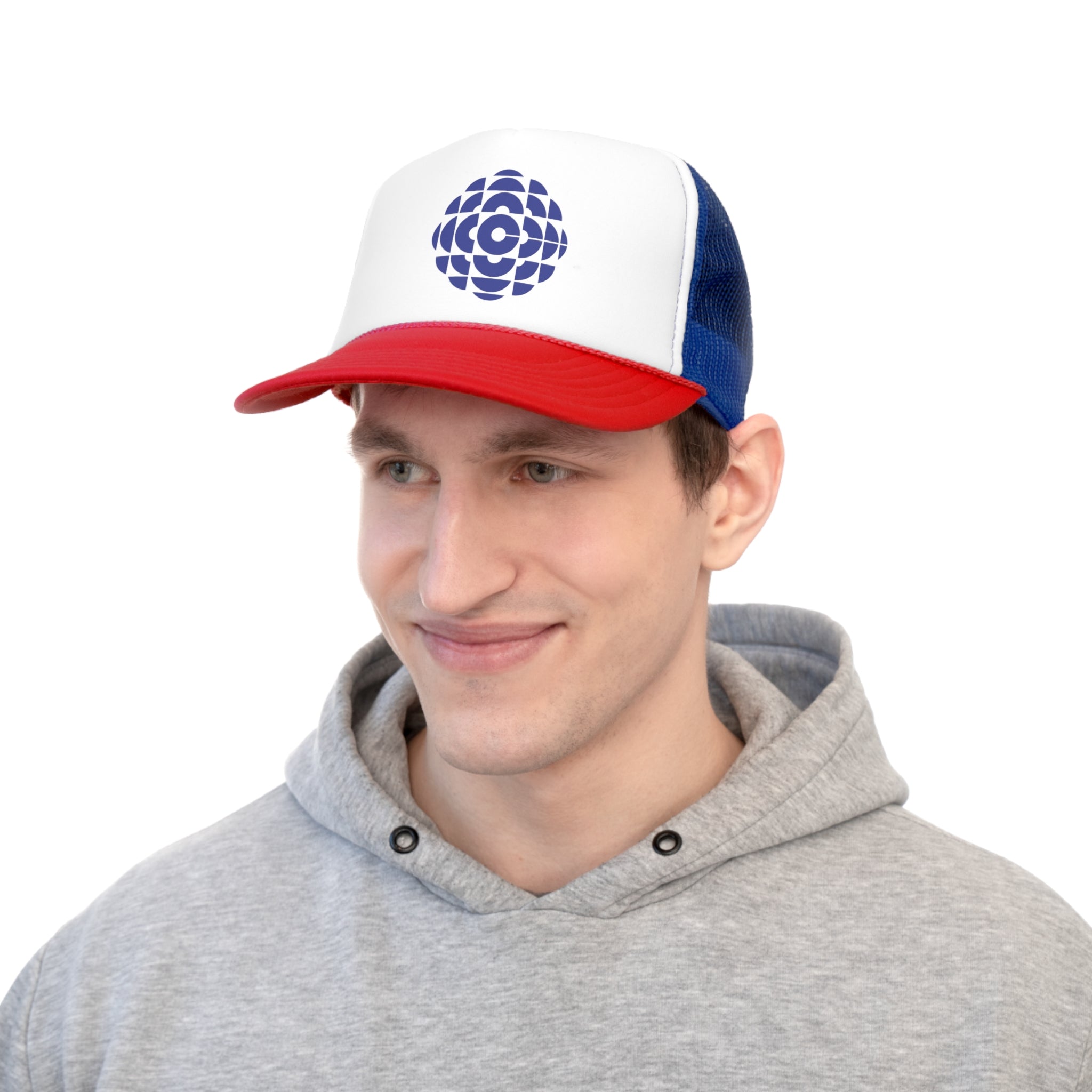 CBC 80's Retro Gem Logo Trucker Cap, Canadian Nostalgia, Officially Licensed CBC Trucker Hat