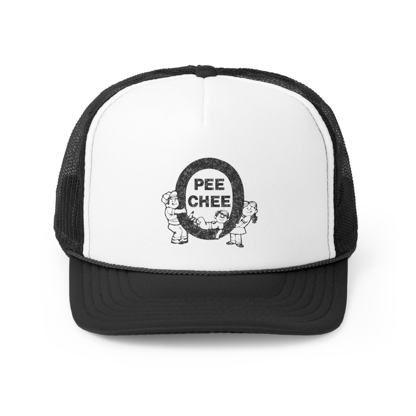 O Pee Chee Canadian Nostalgia Trucker Cap Black Distressed Logo