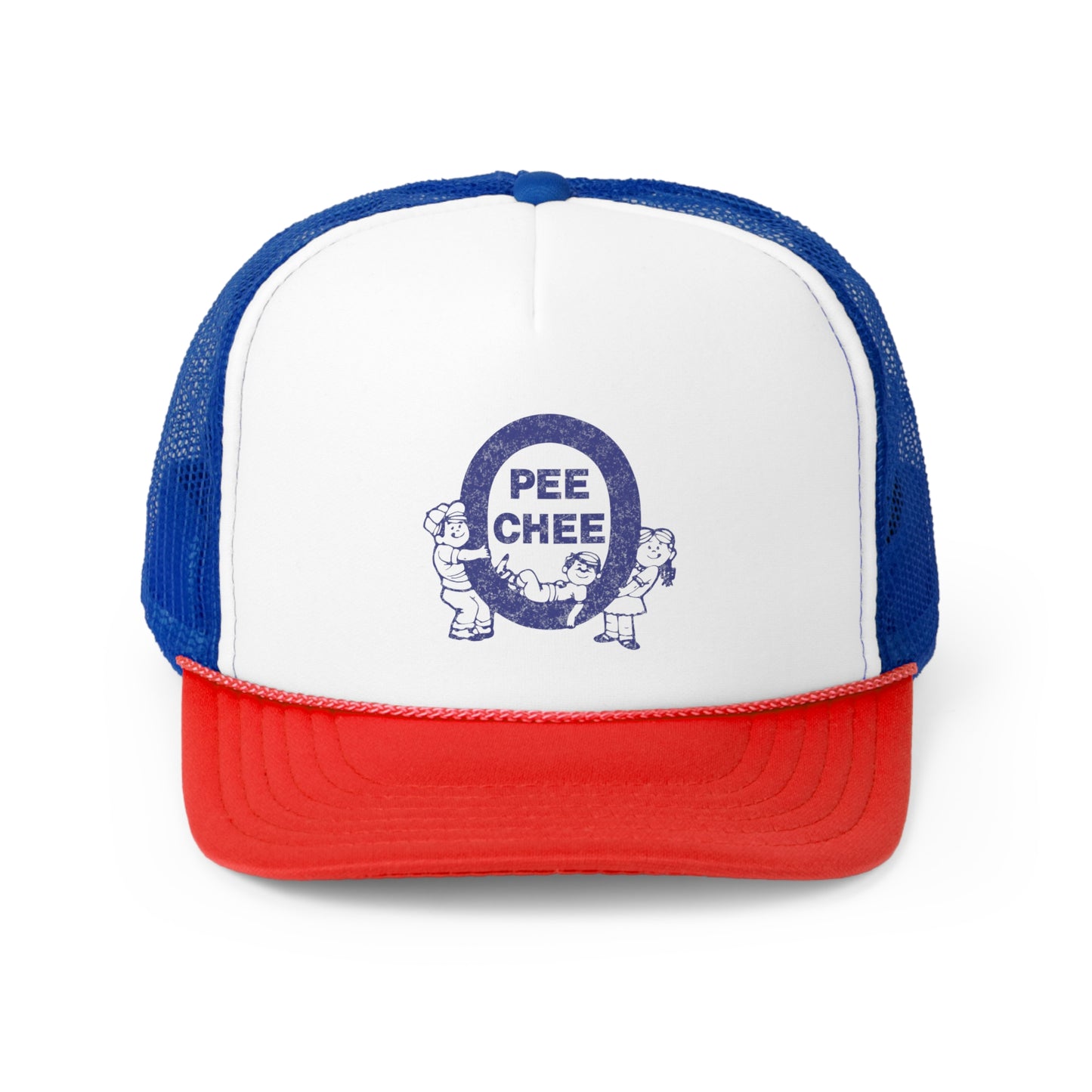 O Pee Chee Canadian Nostalgia Trucker Cap Blue Distressed Logo