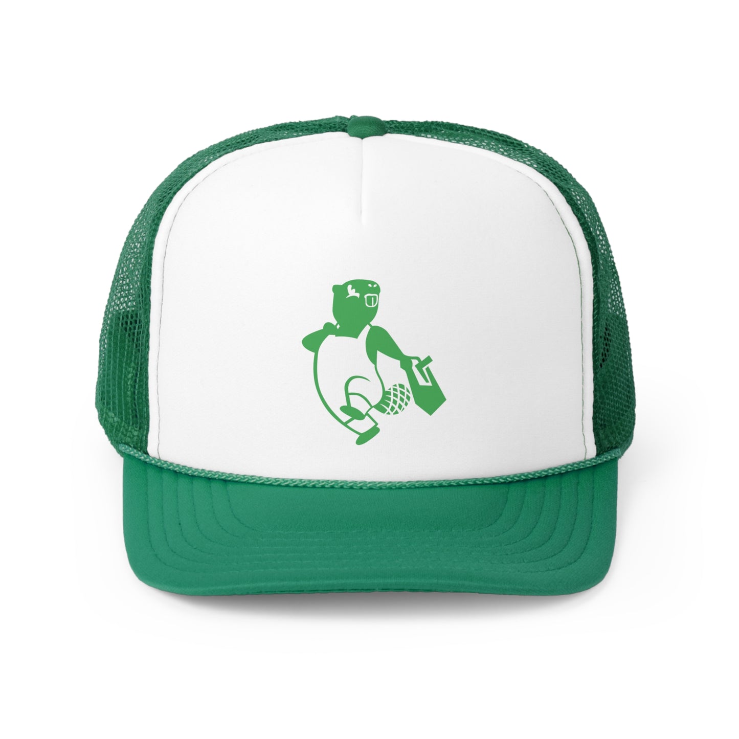 Joe Beaver Canadian Nostalgia Trucker Cap Green Logo Non Distressed