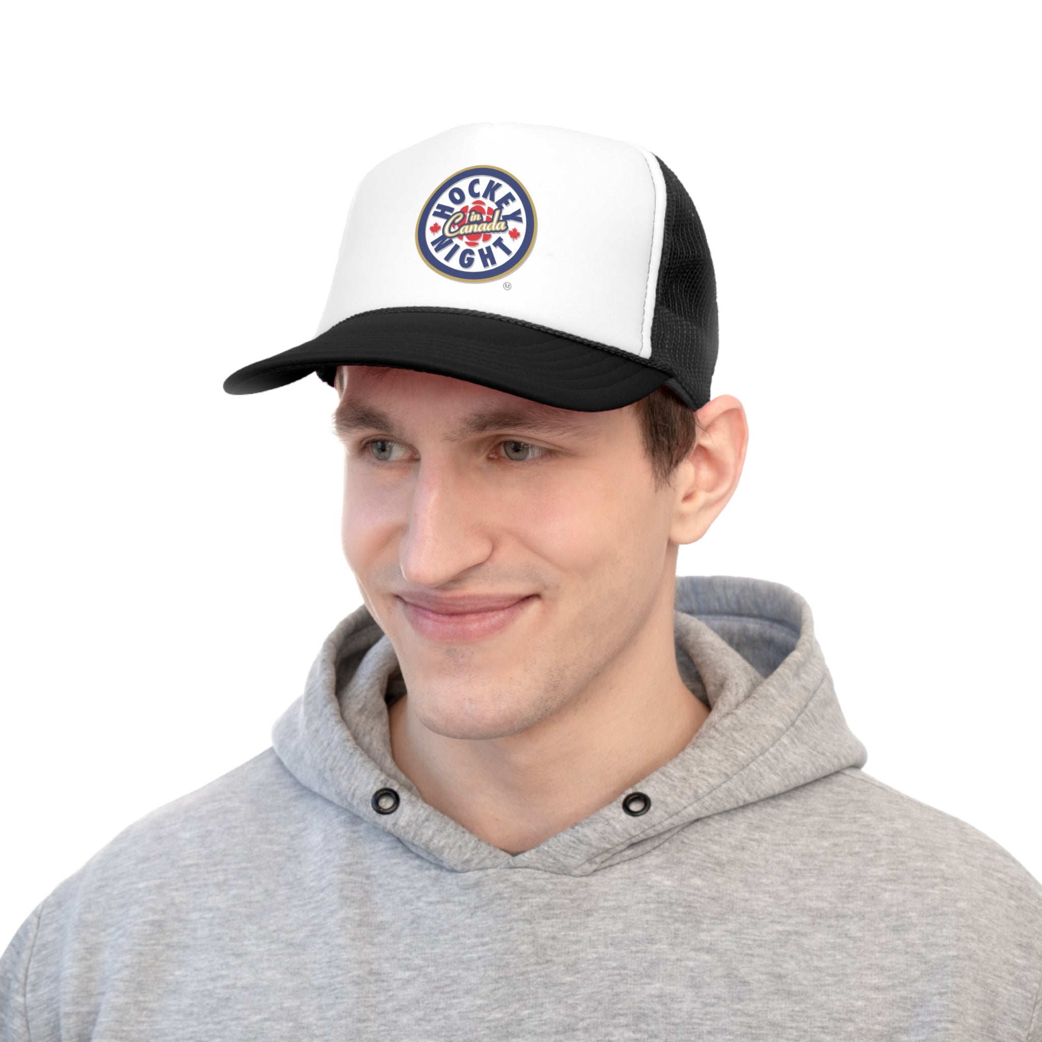 Hockey Night In Canada Shadow Logo, Hockey Trucker Hat, HNIC Trucker Cap - Officially Licensed CBC Hat