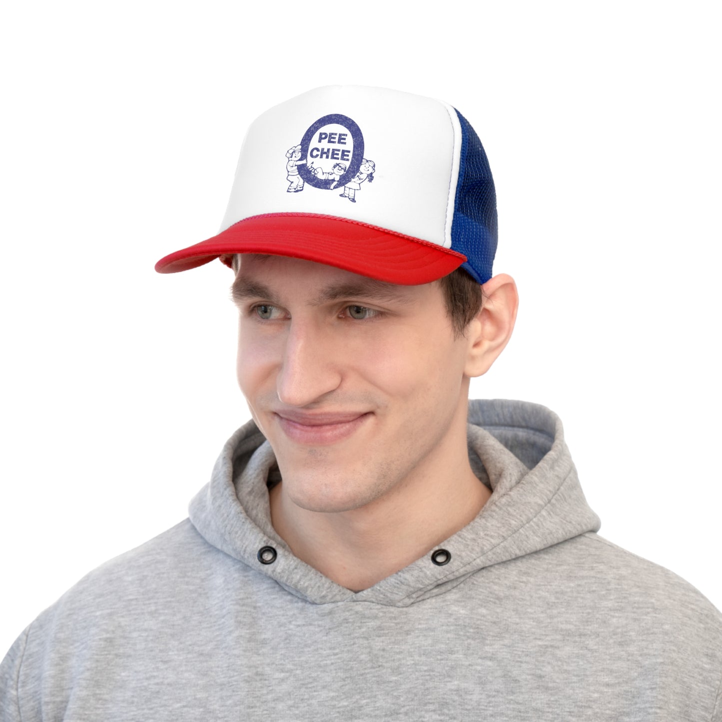 O Pee Chee Canadian Nostalgia Trucker Cap Blue Distressed Logo