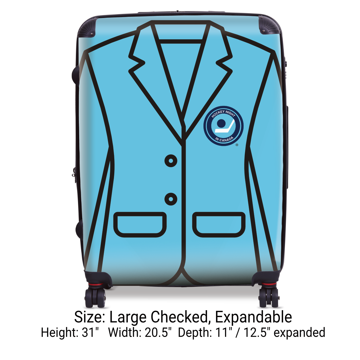 Hockey Night In Canada Luggage - Retro Logo and Blazer Design Officially Licensed