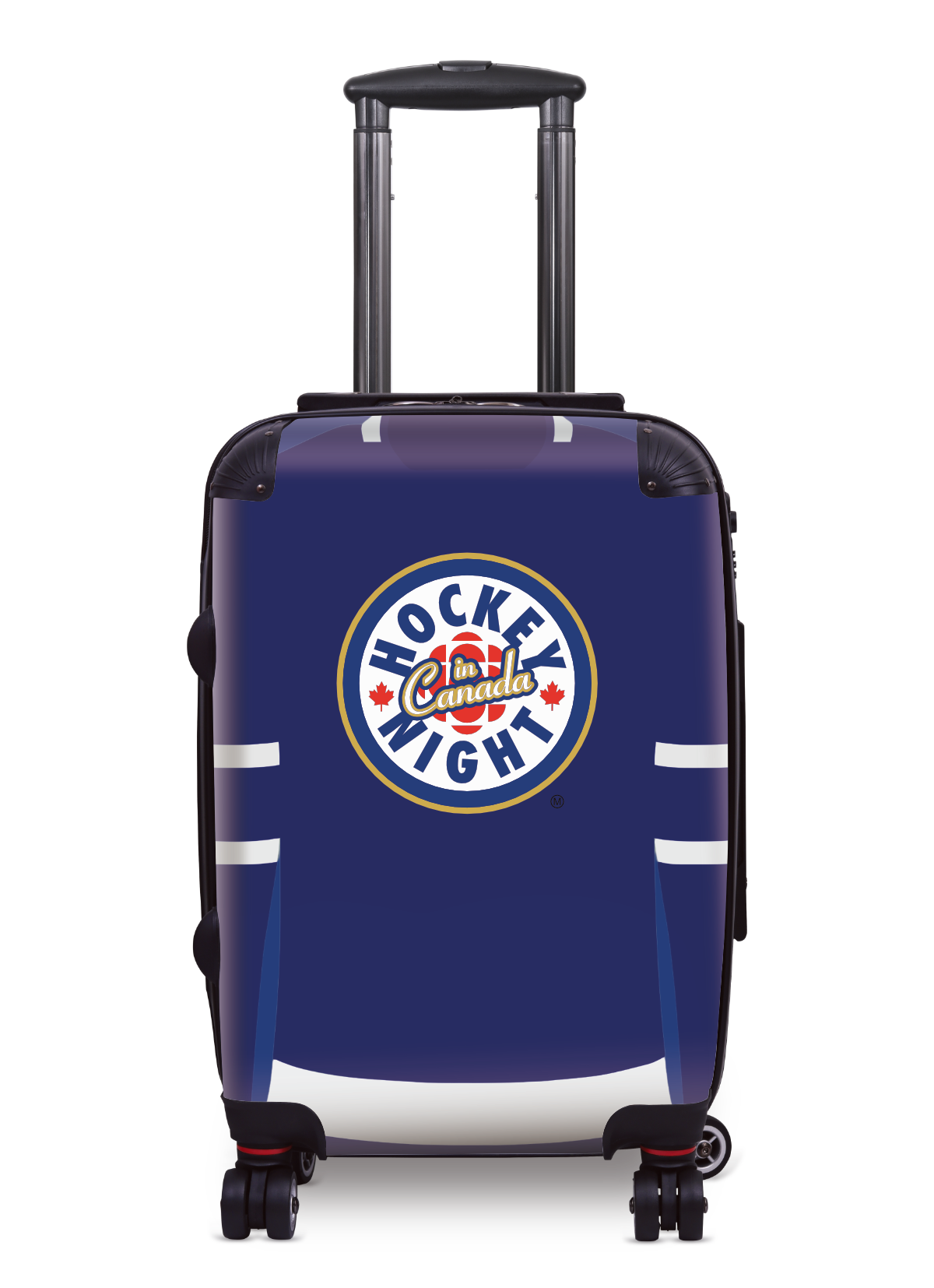 Hockey Night In Canada Luggage - Classic Logo and Blue Toronto Sweater Design Officially Licensed