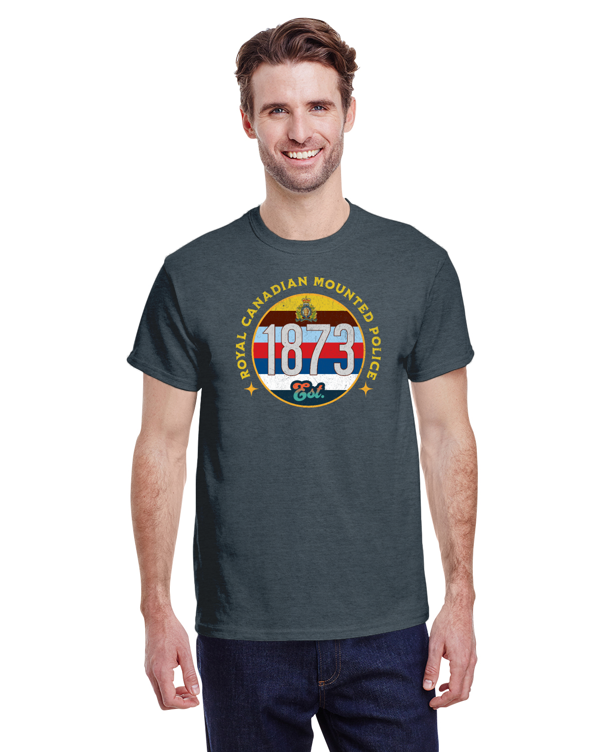 RCMP Men's T-Shirt, Royal Canadian Mounted Police Established 1873 M1