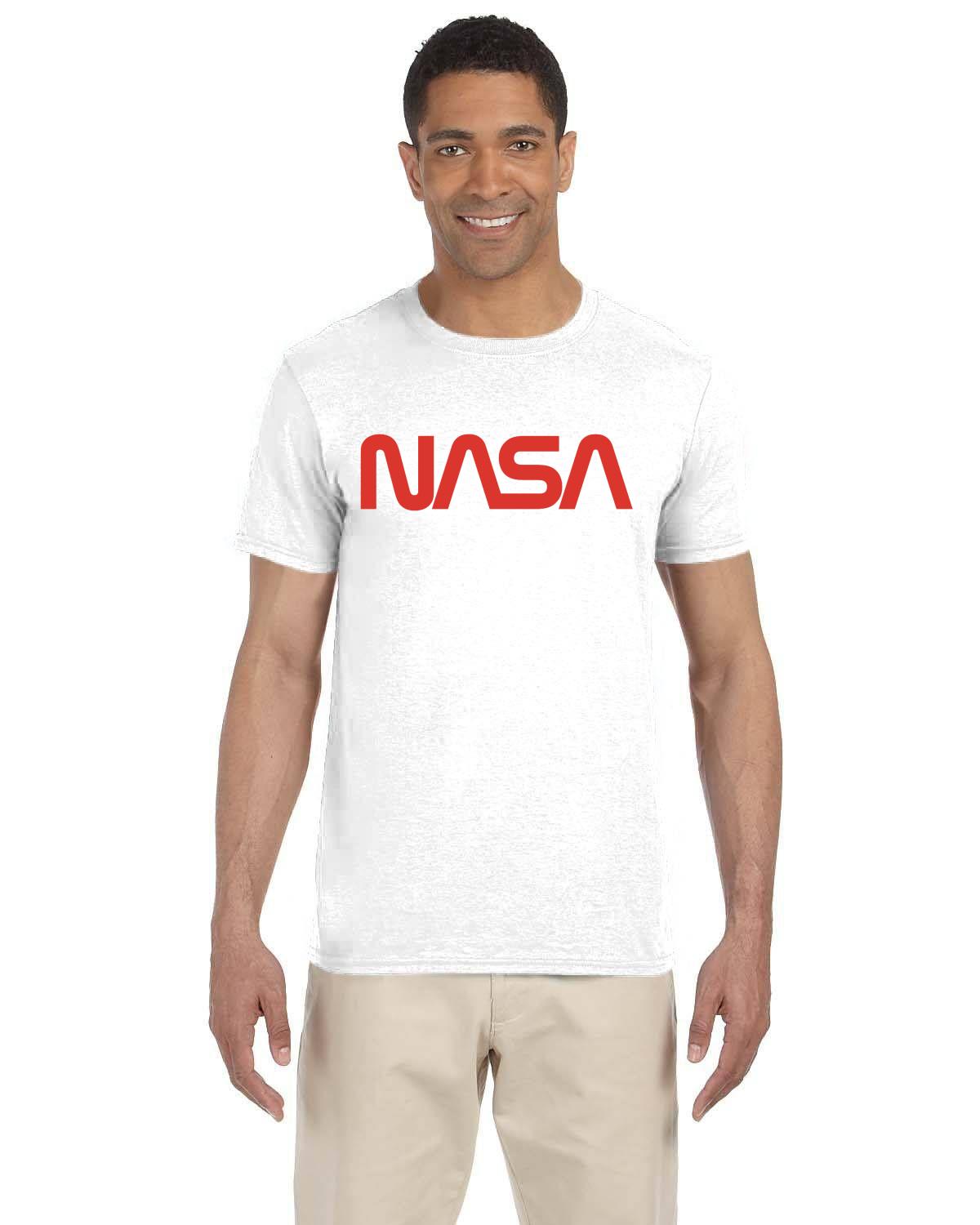 NASA Worm Logo Men's T-Shirt: Official Space Agency Graphic Tee