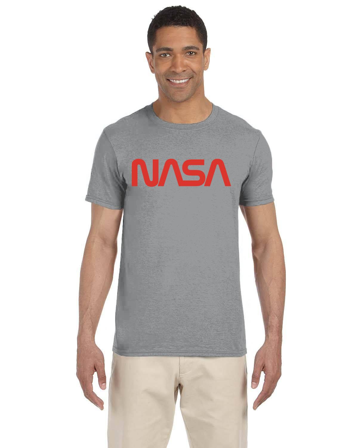 NASA Worm Logo Men's T-Shirt: Official Space Agency Graphic Tee