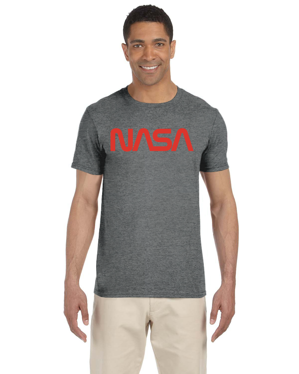 NASA Worm Logo Men's T-Shirt: Official Space Agency Graphic Tee