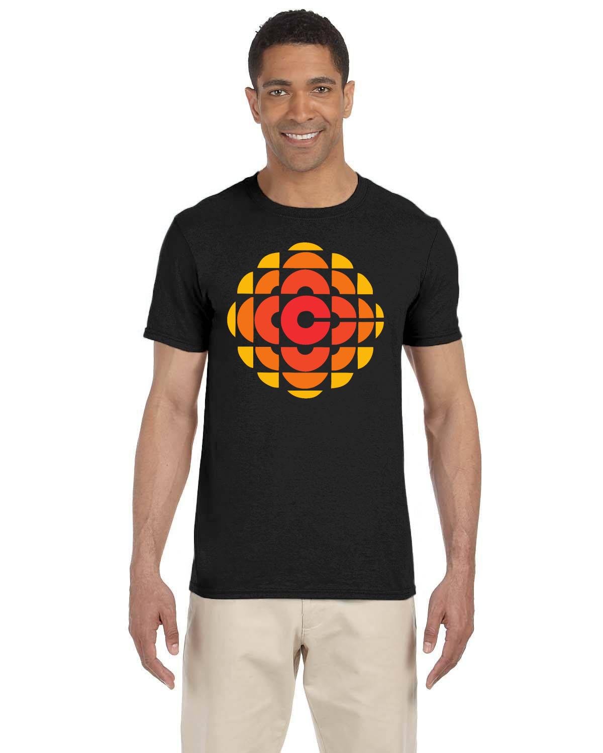 CBC 70's Retro Gem Logo T-Shirt, Canadian Nostalgia, Officially Licensed CBC Apparel