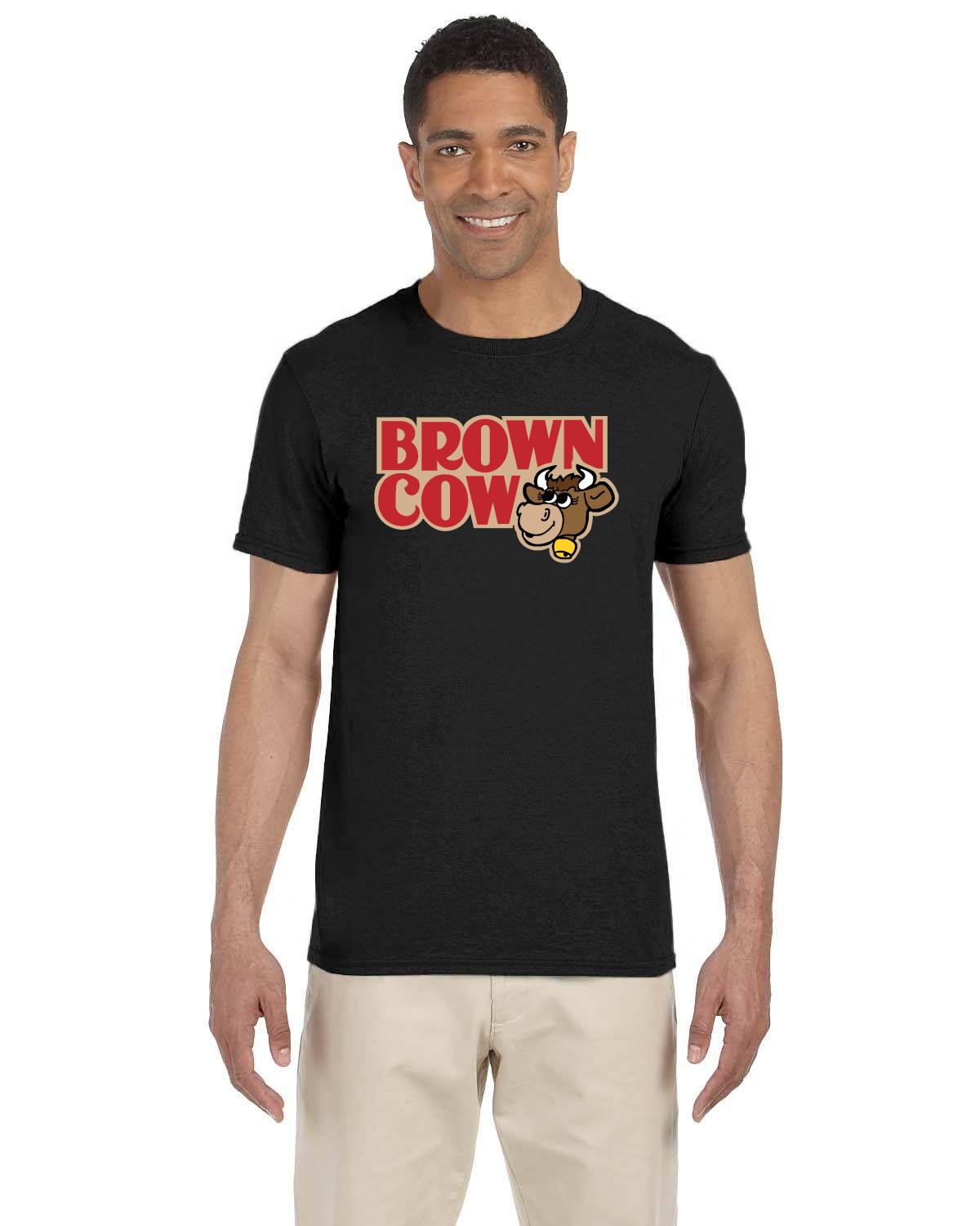 Brown Cow Chocolate Syrup Non Distressed Logo Canadian Nostalgia T-Shirt