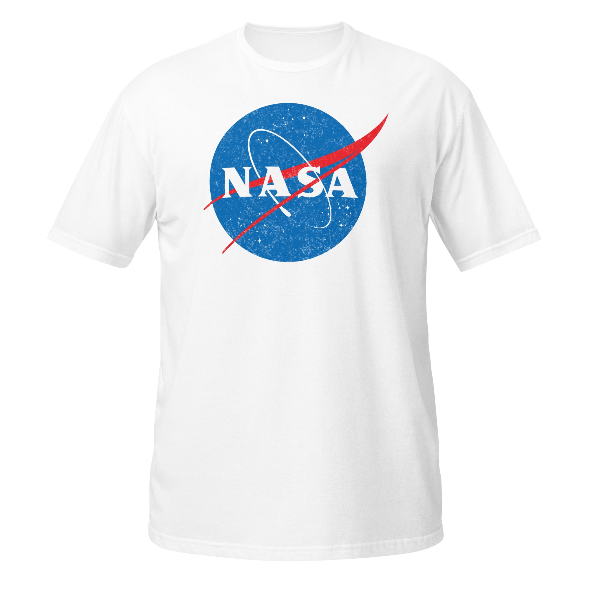 NASA Meatball Distressed Logo Men's T-Shirt: Official Space Agency Graphic Tee