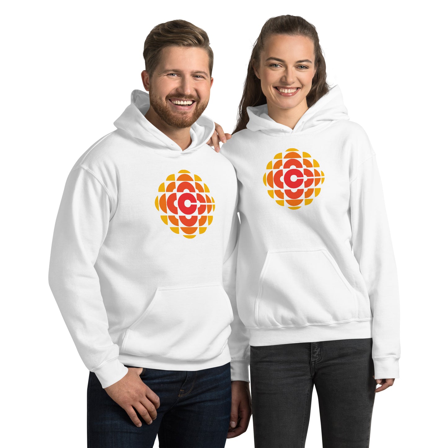 CBC 70's Retro Gem Logo Hoodie, Canadian Nostalgia, Officially Licensed CBC Apparel